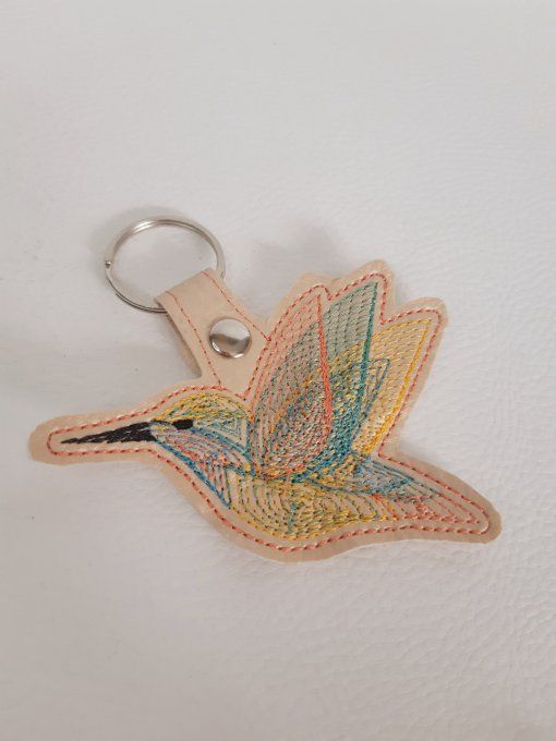 Porte-clés Colibri - tons pastels