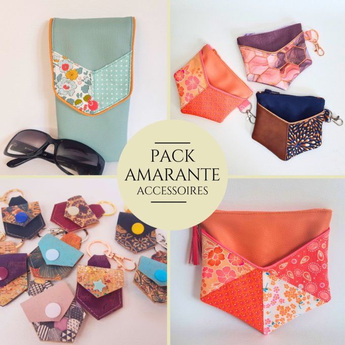 Pack des 4 patrons d'accessoires AMARANTE